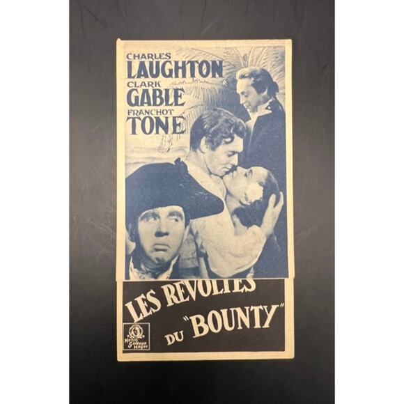1946 Spanish Clark Gable Movie Herald Handbill Mutiny on the Bounty Hollywood - Picture 2 of 4